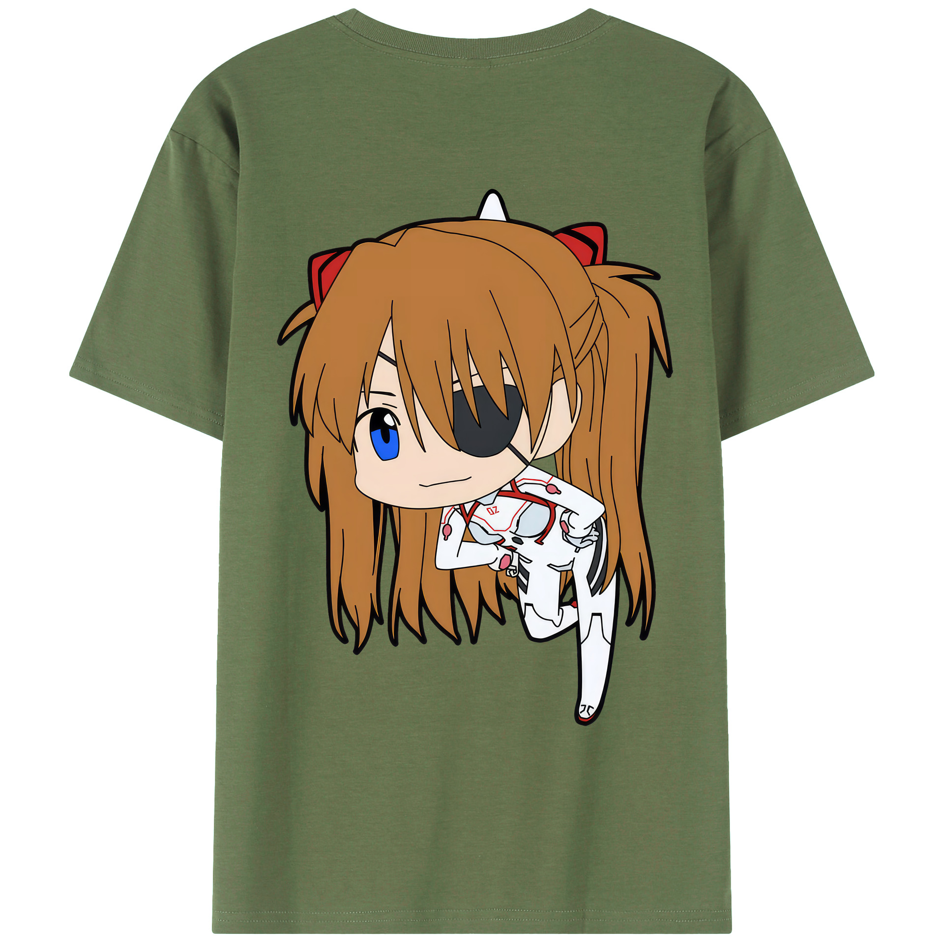 （画像用） EVA 新世紀エヴァンゲリオン 綿100％ メンズ半袖Tシャツ（バックプリント） 通気性
